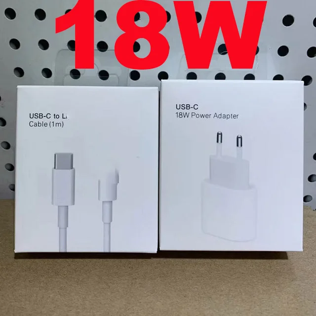 Original 18W USB Type C Charger Adapter For iPhone 11 Pro XR X XS Max 8 Plus 12 Fast Charging EU Plug Travel Charger for Apple