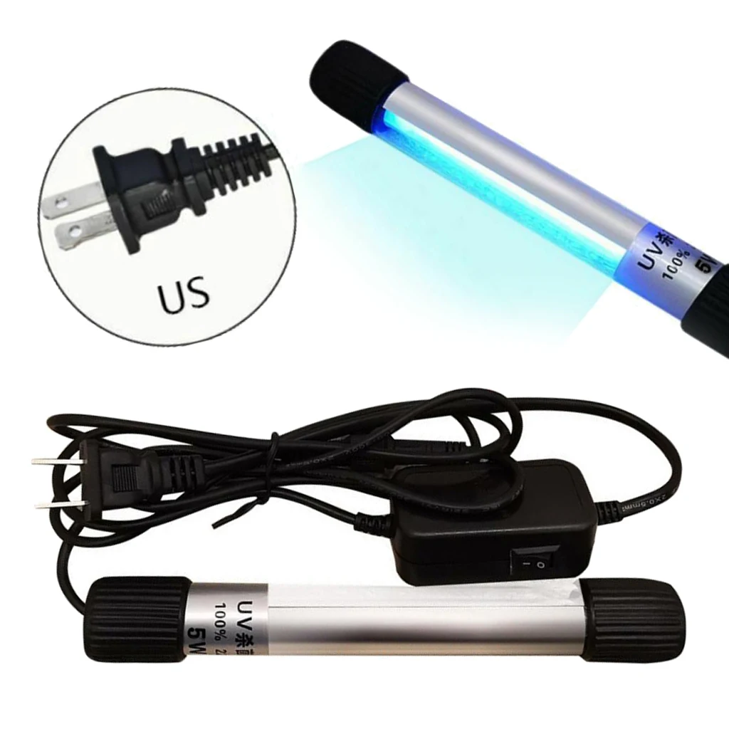 5W UVC Handheld Ultraviolet Light UV Sanitizer Wand Sanitizer Stick Disinfection for Home Office Toilet Car