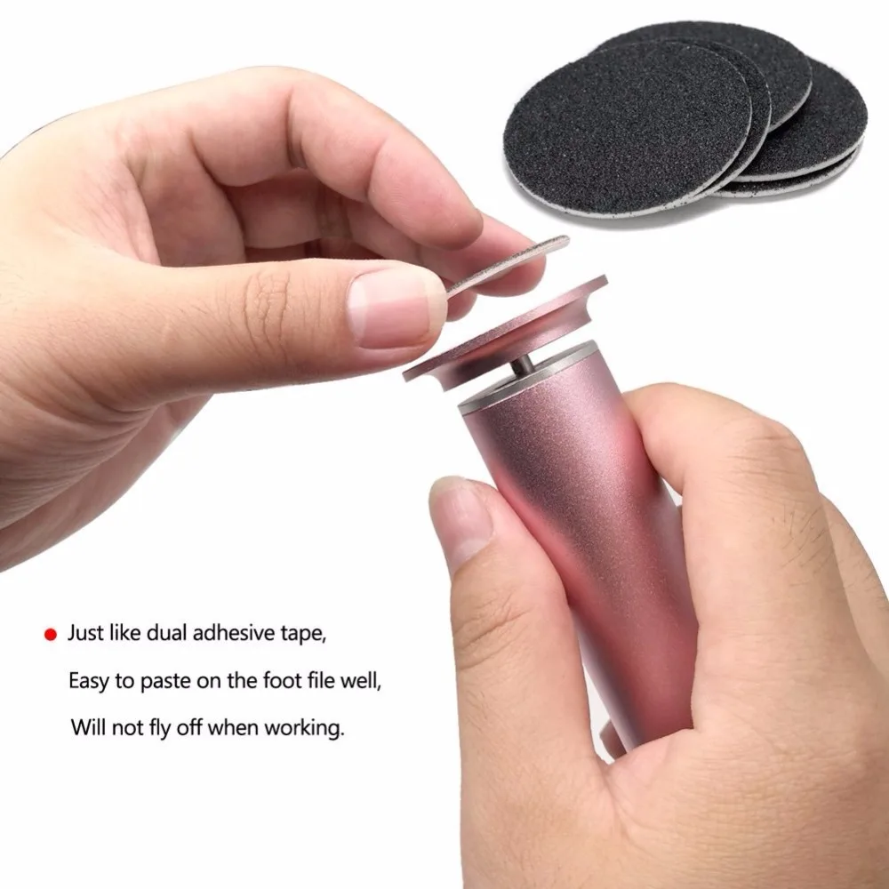 

Electric Foot File (Speed Adjustable) Sandpaper Discs Callus Remover Pedicure Fast Remove Feet Hard Cracked Dry Dead Skin