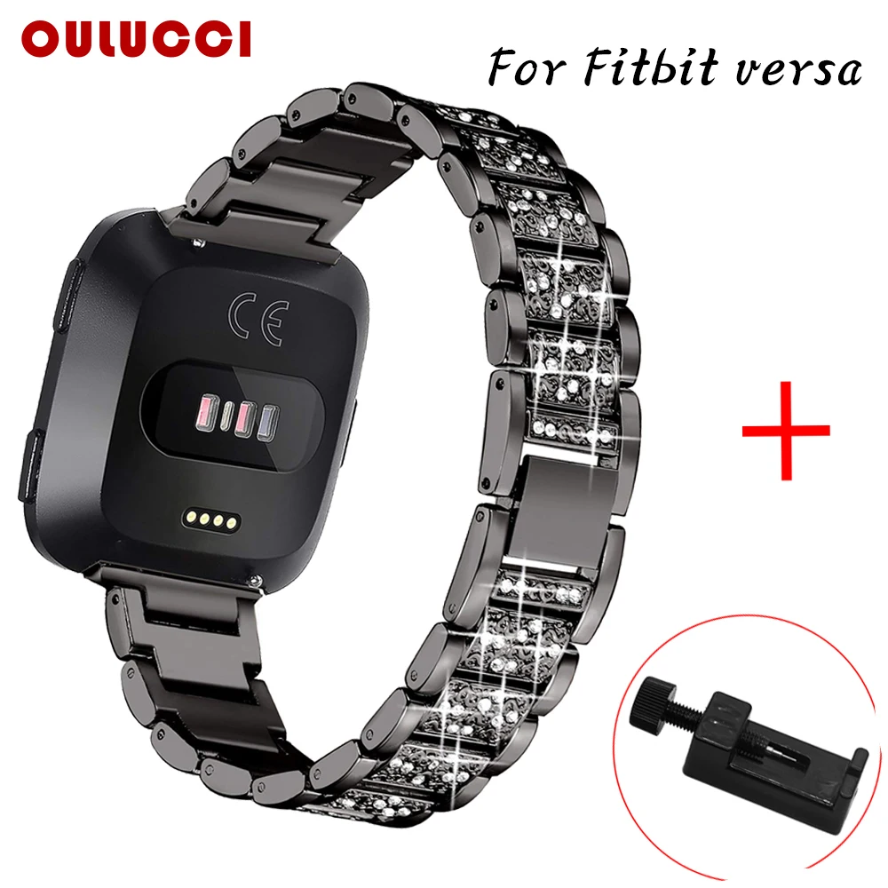 OULUCCI Bling Band Для Fitbit Versa /vesra Lite женский SE специальный металлический ремешок из