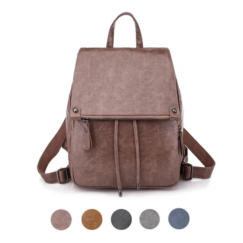 

Znakomity Simple Style Backpacks Women PU Leather Large Capacity Back to School Student Schoole Bags Ladies Shoulder Travel Bags