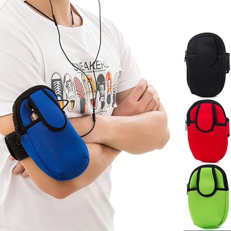 

New running bag large capacity running arm bag unisex wrist bag waterproof fitness bag double zipper riding bag sports equipment