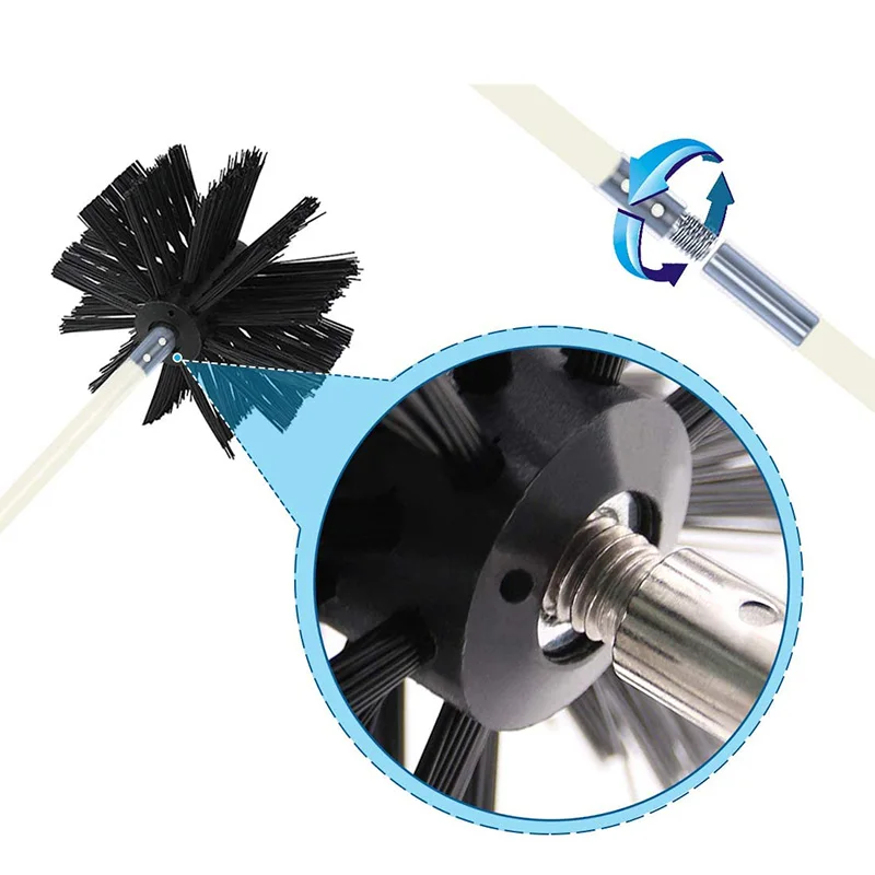 US $24.77 HOT SALE 24 Feet Dryer Duct Cleaning Kit Lint Remover Flexible Dryer Vent Cleaner Kit Chimney Brushes Extends Up To 24 Feet