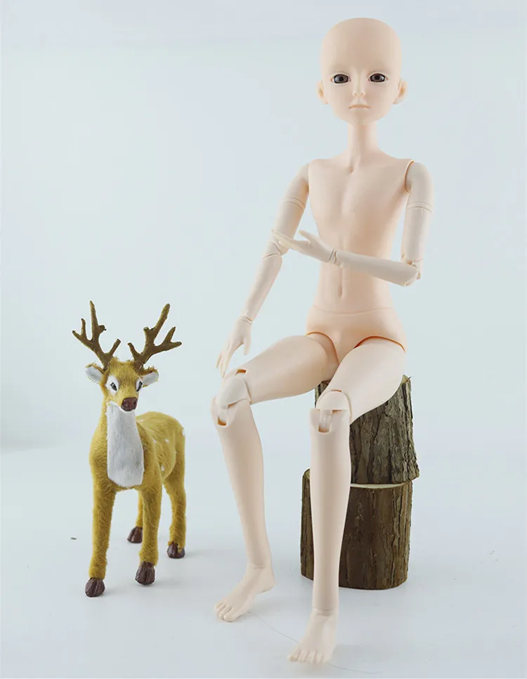 

New 60cm 1/3 Men 21 Movable Joints Bjd Dolls Toy 3D Eyes DIY Makeup Male Naked Nude Baby Boy BJD Doll Toy for Gift AT13