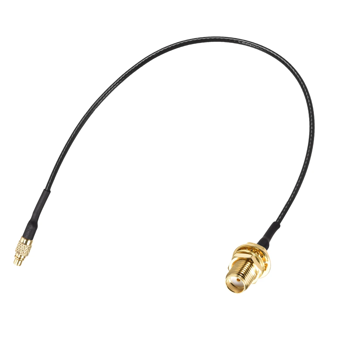 

uxcell MMCX Male To SMA Female Bulkhead RF Adapter Connector 8inch RF1.37 Extension Pigtail Cable for WiFi Router 4G Module