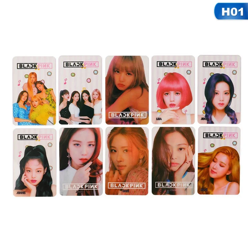 H01 10 шт./компл. Blackpink TWICE KILL THIS LOVE Album прозрачная Фотокарта для фанатов подарок - Цвет: H01