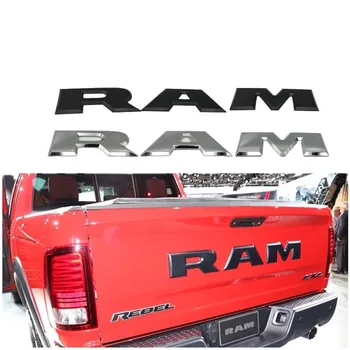 

One set Car tailgate 3D RAM Letter Logo Emblem Rear Trunk Badge Sticker For Dodge Ram 1500 2500 3500 2015 2016 2017 2018
