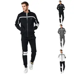 HEFLASHOR/мужские спортивные комплекты, трендовый свитшот + спортивные штаны, комплект, осенне-Весенняя спортивная одежда, толстовка с