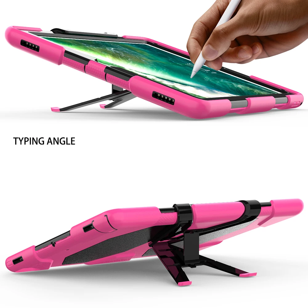 

for iPad Pro 12.9 2017 2015 Case Three Layer Shockproof Heavy Duty Hybrid Case with Built-in Screen Protector Cover