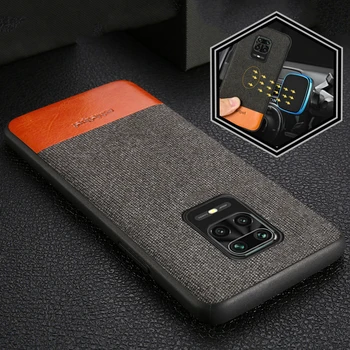 

Canvas + Leather Magnetic Phone Case for Xiaomi Redmi Note 9S Note 9 Pro 7 Note 8 Pro 8T K30 Cover For Mi 9T 10 Pro 9 8 Lite A3