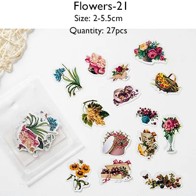 Flowers Линия друзей мультфильм Сейлор Мун Скрапбукинг наклейки Набор Gudetama кошка милые корги цветок декор канцелярские наклейки журнал - Цвет: Flowers