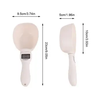 

Pet Food Measuring Spoon Cup 800G/0.1G Pet Food Water Scoop Kitchen Scale Spoon Removeable With Led Display Dog Feeding