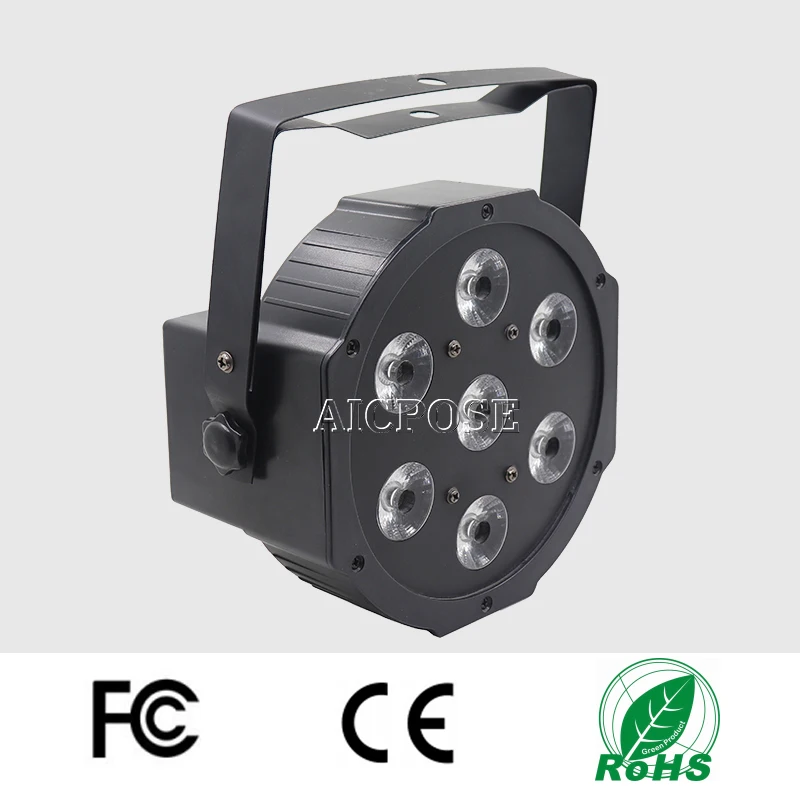 7x18 Вт RGBWA УФ 6 в 1 Par светодиодный светильник 7x12 RGBW A 4 5 дюйм пластиковый Светильник
