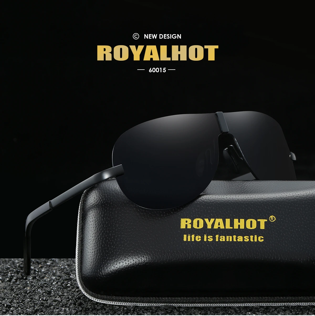 RoyalHot поляризационные солнцезащитные очки в оправе Aloy Shield, мужские и женские очки для вождения, солнцезащитные очки, мужские очки, 60015
