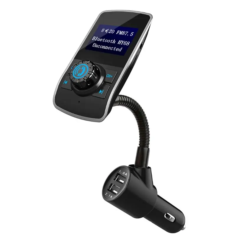 Bluetooth fm-передатчик Беспроводная радиостанция адаптер USB Автомобильное зарядное устройство Handfree MP3 музыкальный плеер цветной экран дисплей