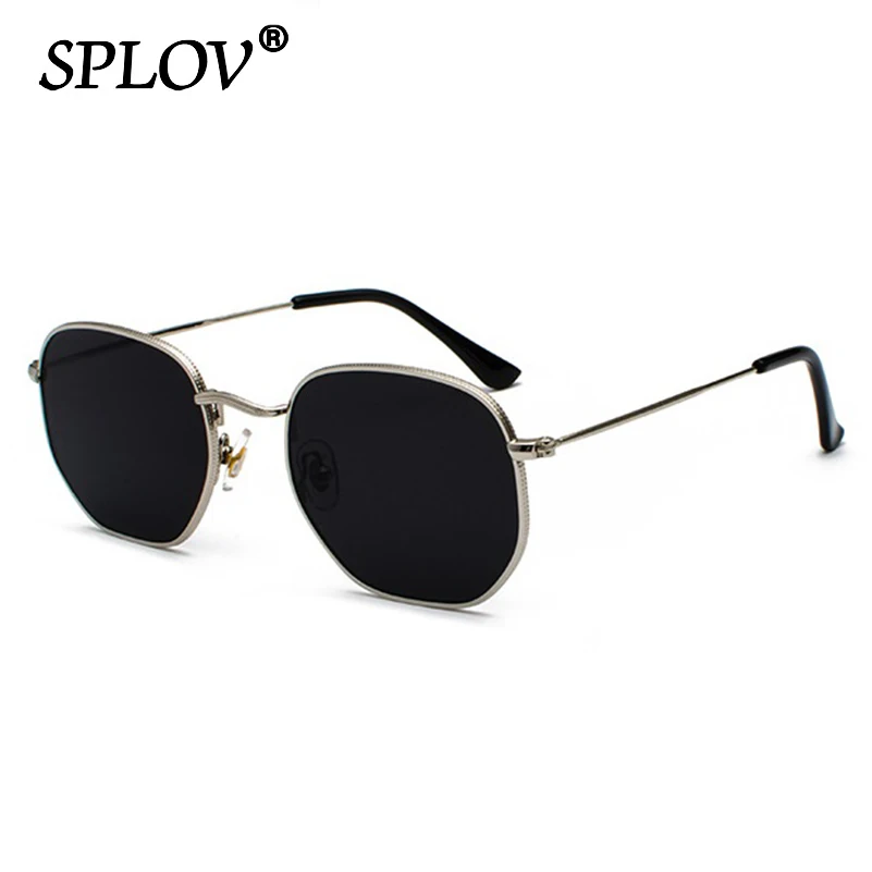 Hexagon Men Women Sunglasses Square Polygon Sun Glasses Brand Designer Retro Shades Metal Frame Eyewear TOP UV400 de sol hombre ladies sunglasses Sunglasses