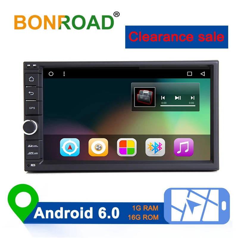 

Bonroad Android 6.01 2Din 7"Touch Screen multimedia player Car Video Player with Radio FM AM RDS BT WIFI 3G 4G GPS USB(no dvd)