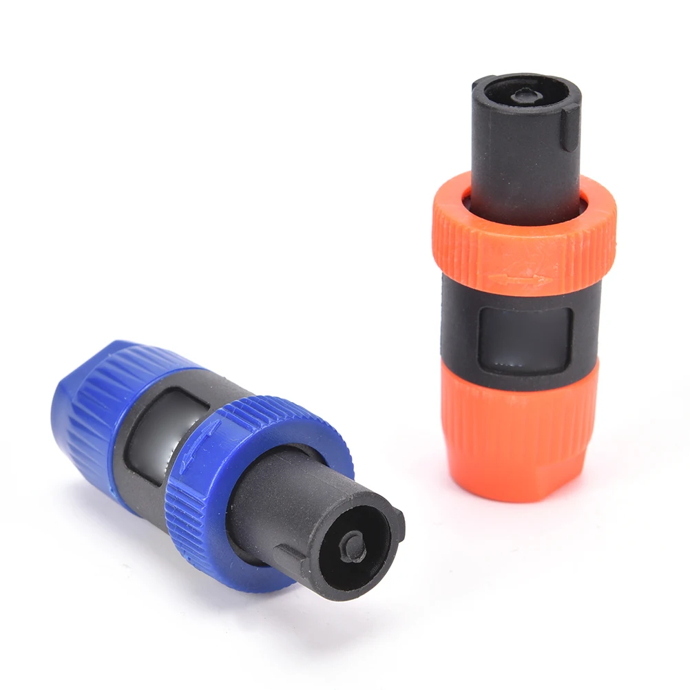 

2Pcs/lot 69mm Blue Or Red Speakon NL4FC Blue 4 Pin Male Plug Compatible Audio Speaker Cable Connector