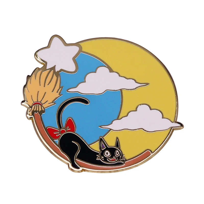 Kiki's Delivery Service Black Cat Jiji брошь заколки эмалированные металлические значки