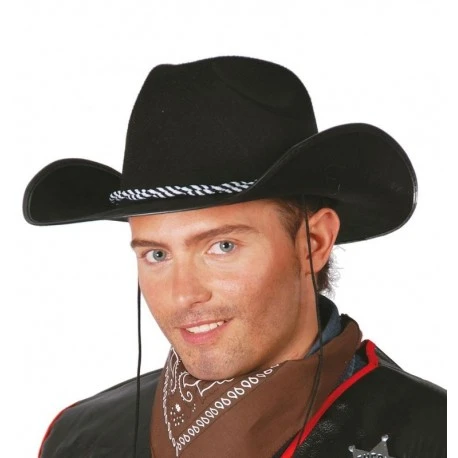 vaqueros Sombrero vaquero fieltro negro GUIRCA|