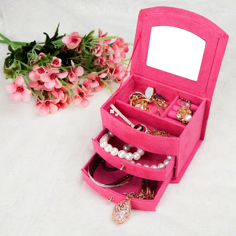  Large Jewelry Packaging Display Box Bracelet Ring Organiser Cosmetics Beauty Case Storage Carrying 