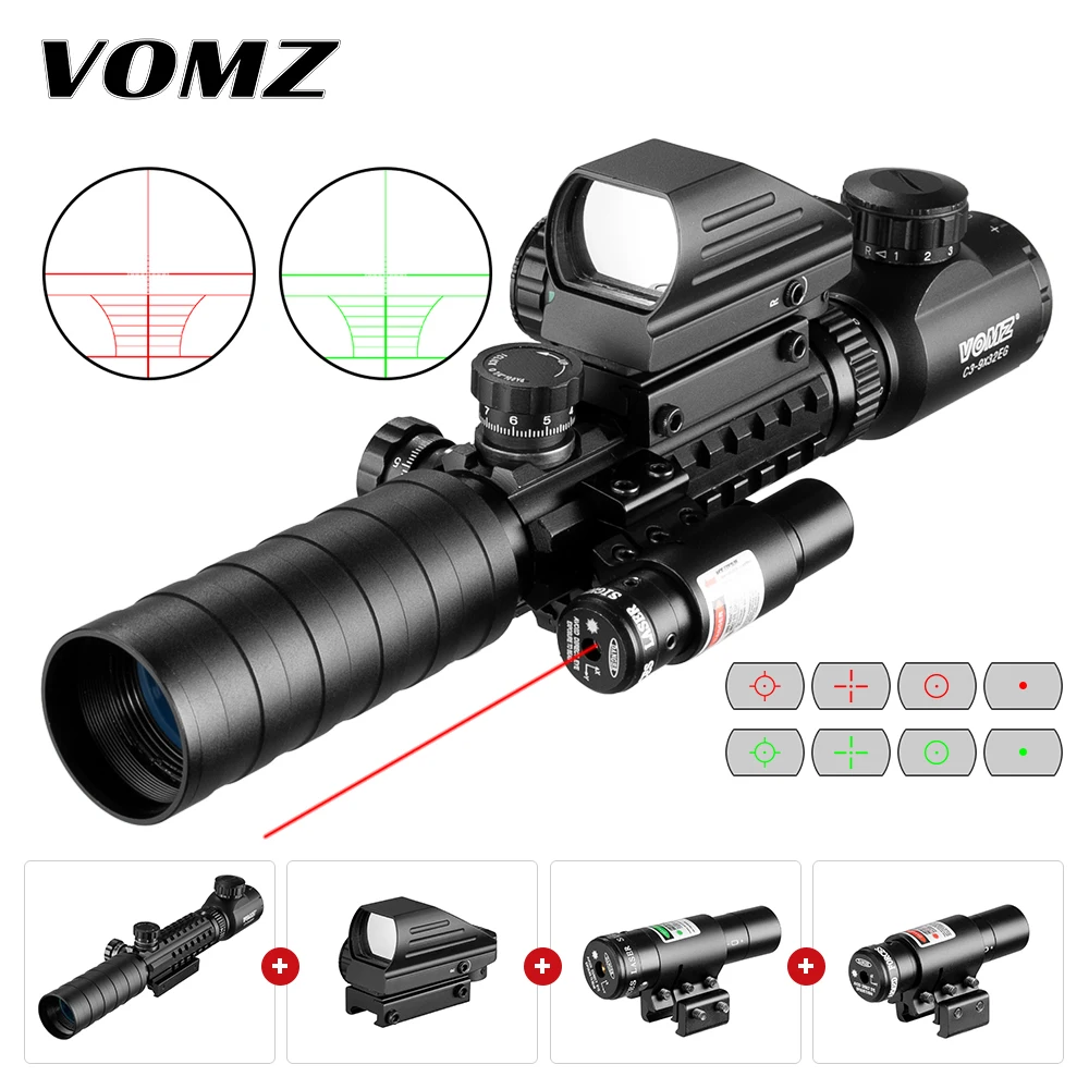 VOMZ 3 9x32 прицел с подсветкой дальномер винтовка Голографическая 4 20 мм красный