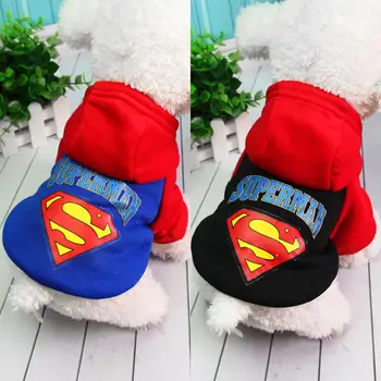

hotsale 4 legs Dog clothes,pets coats,puppy dog hoodie Superman /Bat winter clothes sweater costumes size