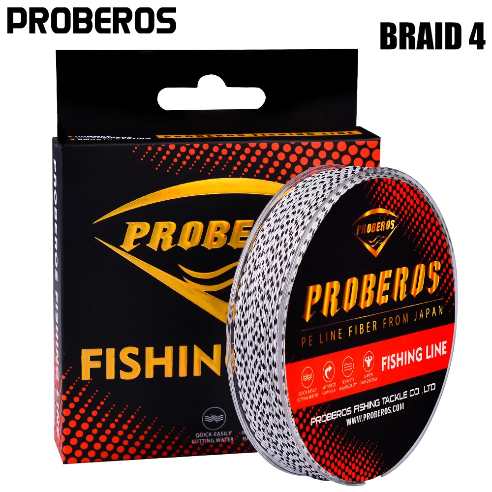 PROBEROS 4 Braids Fishing Line 100M 4 Weaves Unfade Yarn Line 4