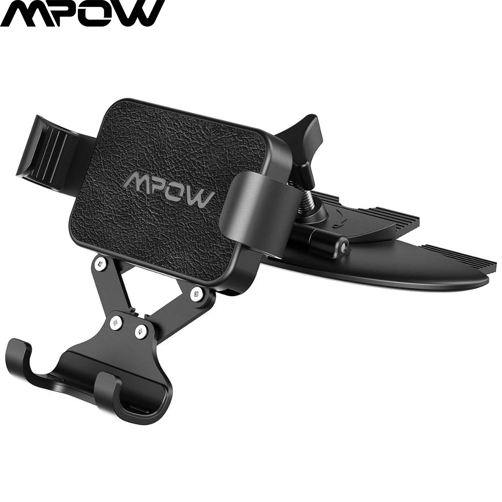 Mpow Gravity Car Phone Mount Auto-clamping Hands-free CD Slot Car Phone Holder with Auto Lock Auto Release for iPhone Samsung