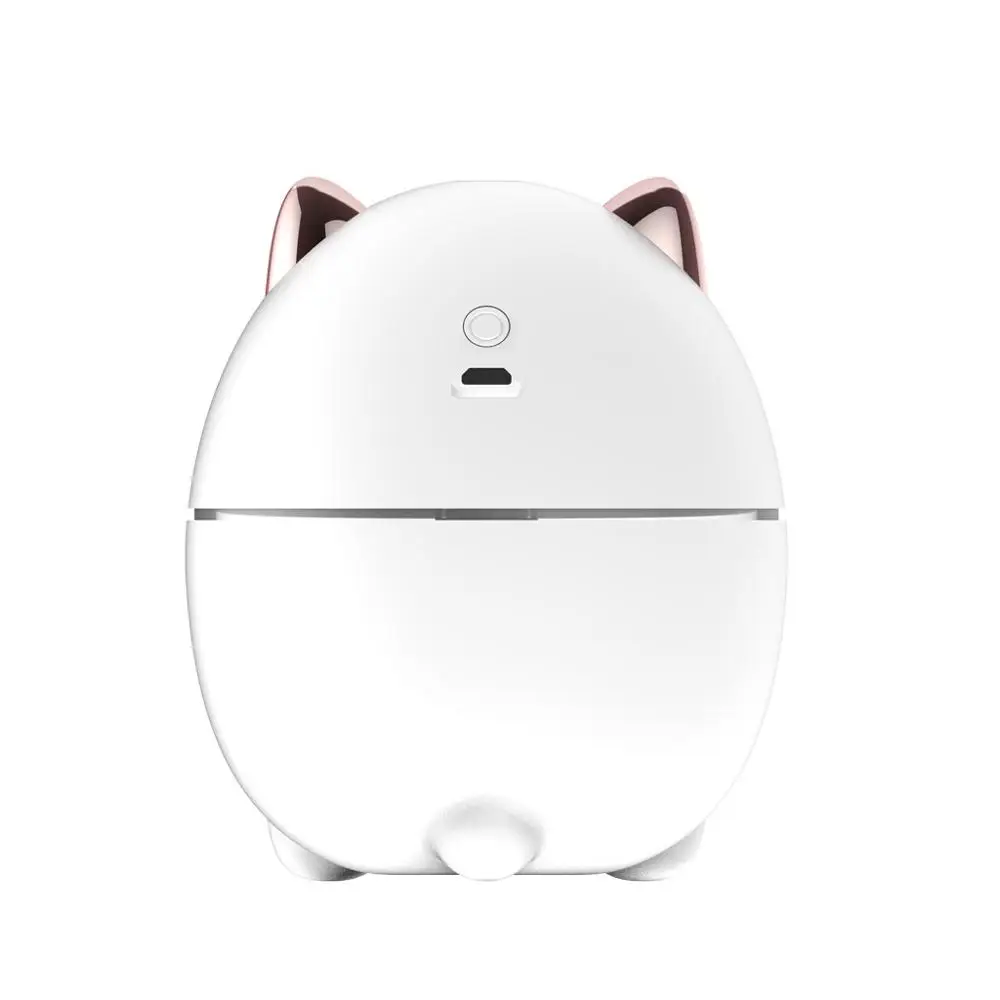 Мини кошка 200 мл USB Настольный увлажнитель бесшумный очиститель воздуха большой объем опрыскиватель сенсорный выключатель Умный анти-сухой дизайн бытовой A10 - Цвет: White