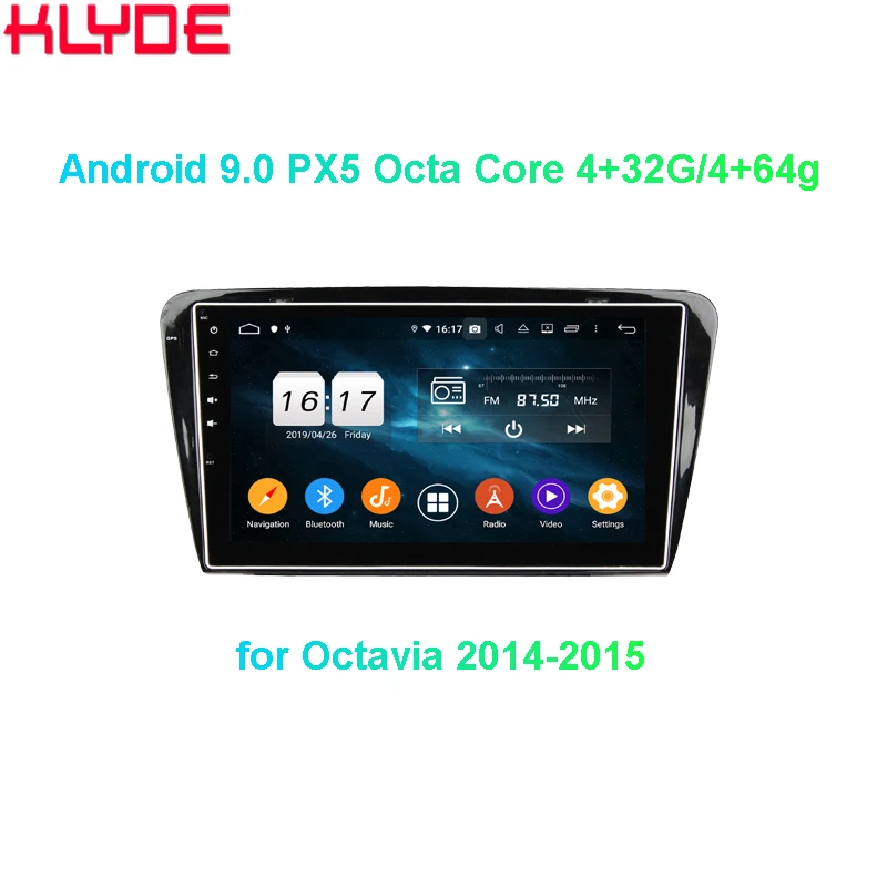 KD 1025 10 1 дюймов Android 9 0 автомобильный стерео bluetooth плеер для Octavia 2014 2015 с mirror link