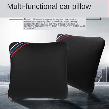 

E-FOUR Car Seat Pillow Travel Blanket and Pillow Set Pouch Super-Soft Micro-Plush Fleece Poncho Covers Your Entire Body Moldable