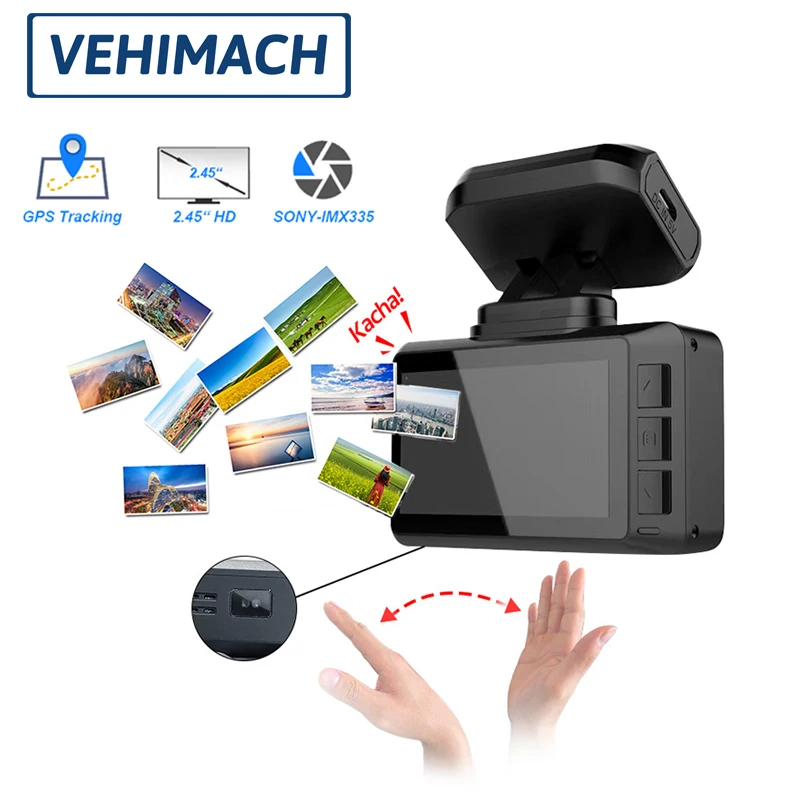 

Dash Cam 4k GPS Wifi For Car Dual Lens Dashcam Mirror DVR 2.4Inch Auto Video Recorder Registrar Rearview Parking Night Monitor