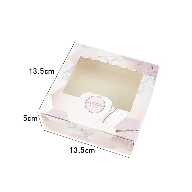 10/20PCS Gift Box With Window Galaxy Star Wedding Gift Box For Cake Candy Food Cookie Packaging Box Gift Wedding Favors Supplier