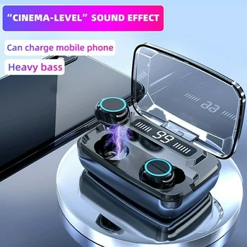

New M11 Bluetooth 5.0 Wireless Earphones Touch Binaural Earbuds CVC8.0 Noise Reduction With LED Display Digital Display