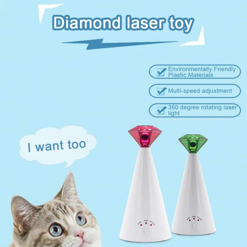 

Cat Laser Toy Automatic Interactive Kitten Puppy Toy Multi-Gear Timing Mode Laser Rotation Funny Pet Relieve Boredom toys