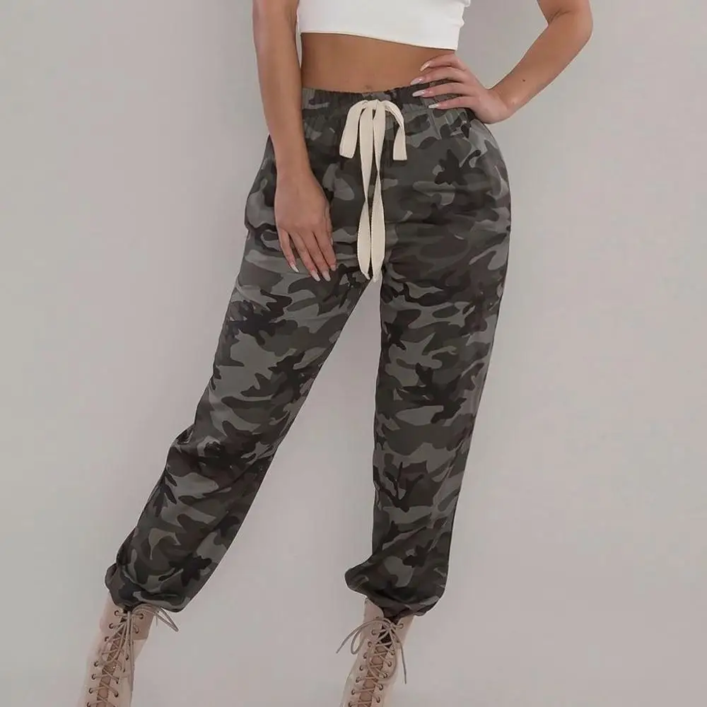 Женские широкие свободные брюки с принтом женские повседневные камуфляжные