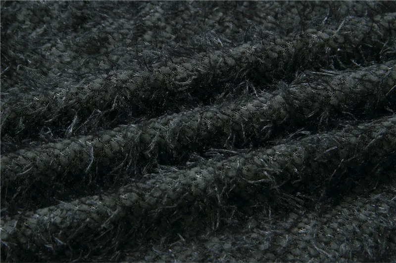 Женский плюшевый свитер, модный сексуальный пуловер с круглым вырезом и длинным рукавом, повседневный вязаный женский топ, розовый, черный, синий, желтый, большие размеры 3XL