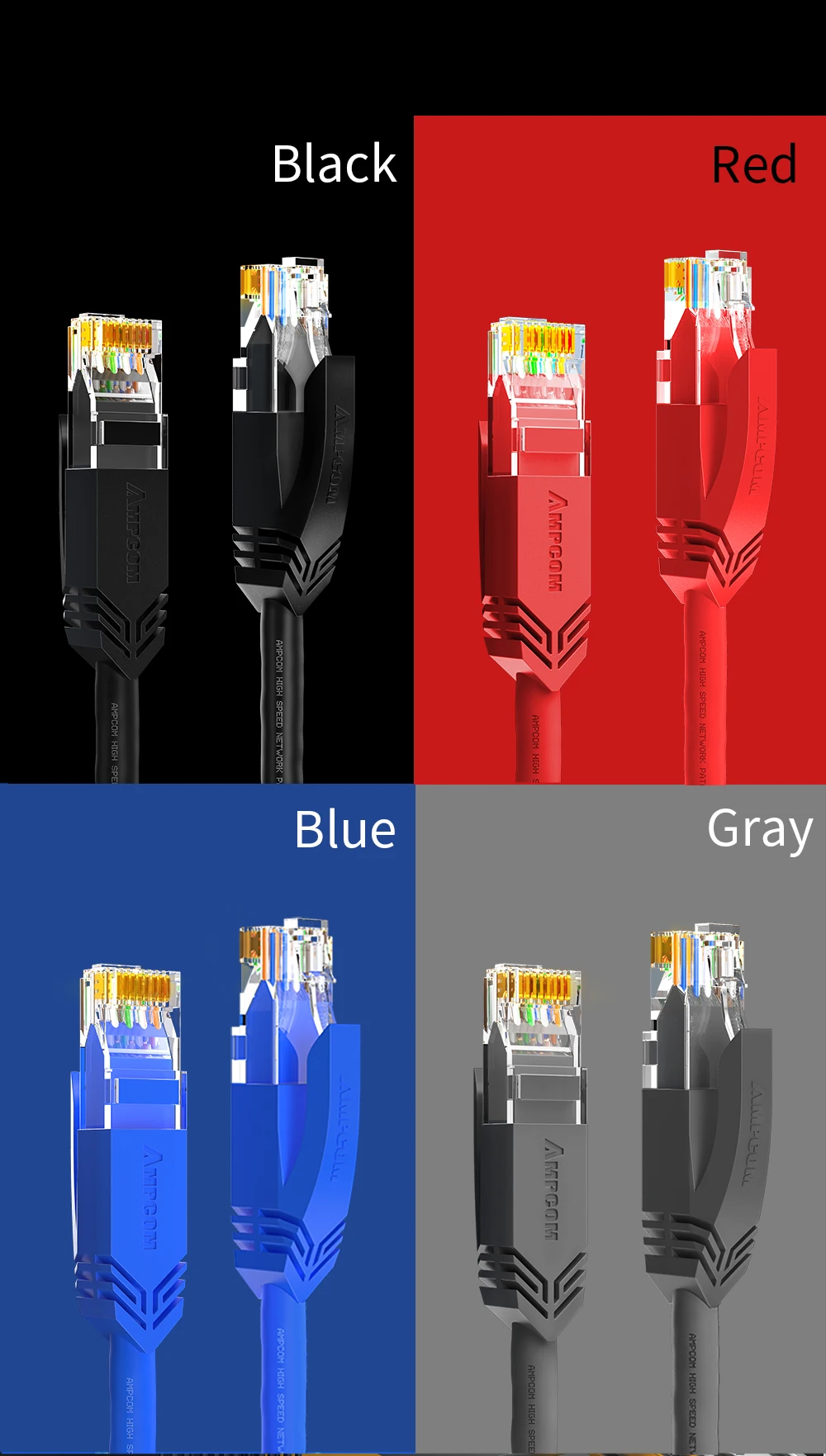 AMPCOM CAT6A Ethernet Cable 10Gbps RJ45 LAN Network Cable, High Speed Gaming UTP Patch 24AWG Strand Wire for Computer, PS5, Xbox AMPCOM CAT6A Ethernet Cable 10Gbps RJ45 LAN Network Cable, High Speed Gaming UTP Patch 24AWG Strand Wire for Computer, PS5, Xbox