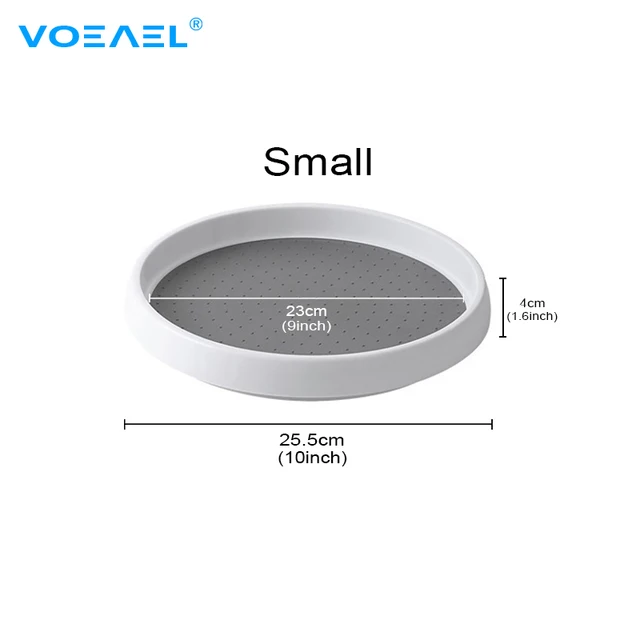 360° Rotating Spice Rack Organizer Seasoning Holder Kitchen Storage Tray Lazy Susans Home Supplies for Bathroom, Cabinets Single Layer Small