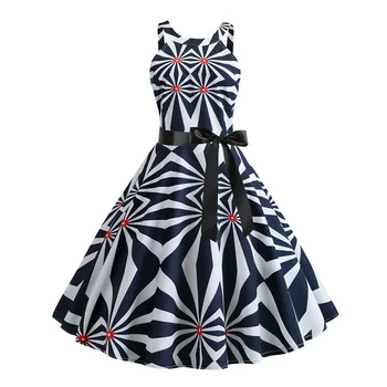 

Pineapple Print Vintage Dress 2019 Casual Floral Women Summer Elegant Party Dresses Robe 50S 60S Rockabilly Swing Pinup Vestidos