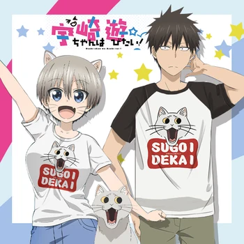 

Anime Uzaki-chan Wants to Hang Out! Hana Uzaki Funny cat Loose T-shirt Men Women Unisex Casual Tee Fashion Short Sleeve Tops