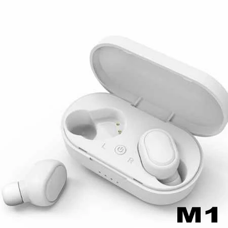 E6S TWS Wireless Bluetooth 5.0 Earphone A6s LED Display Headsets Waterproof Sport Earbuds Earphones Headset With Mic For XiaoMi - Цвет: M1 White