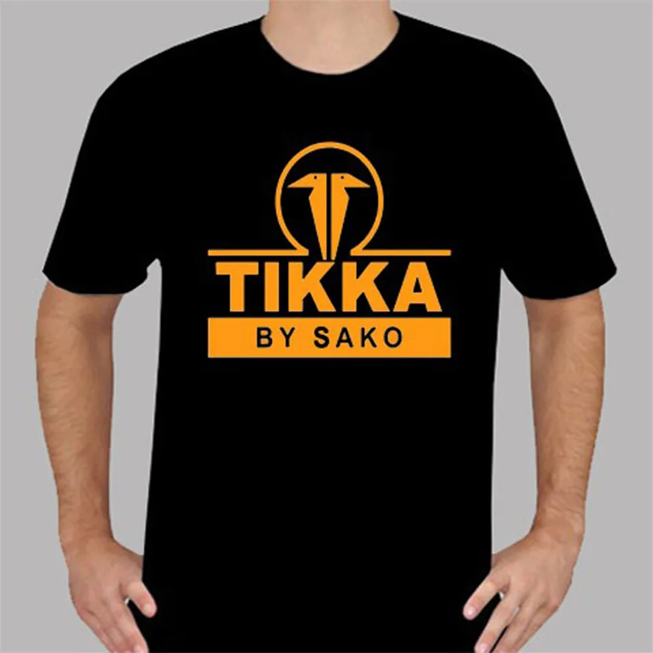Новая мужская черная футболка с логотипом Tikka By Sako Finland размеры от S до 3Xl новая