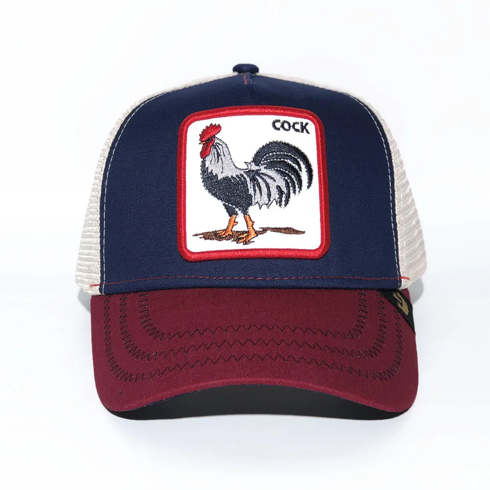 

gooding High Quality Animal Cock Shark Embroidered Hat Truck Driver Popular Brand Baseball Cap Casquette