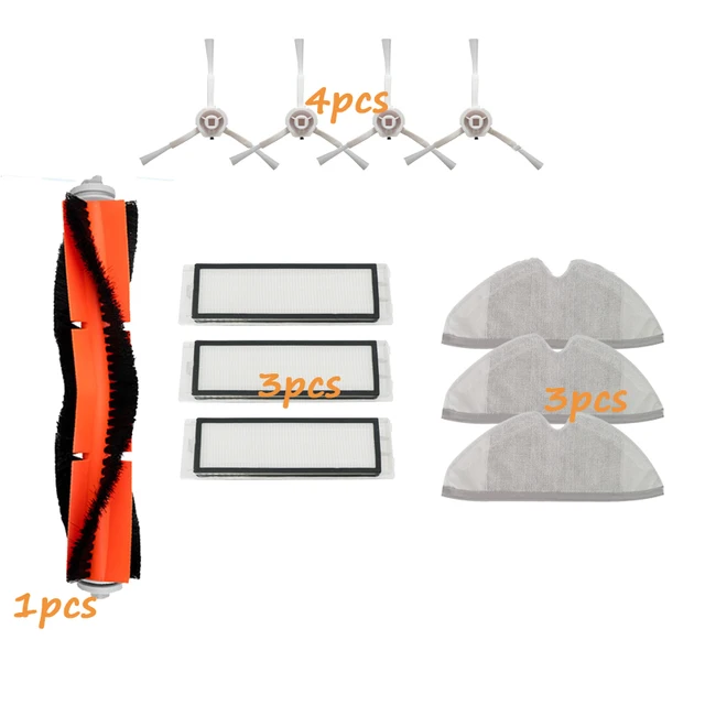 Mop Cloth Rags Water Tank Brush HEPA Filter for Xiaomi Mijia 1C 1T STYTJ01ZHM Mi Robot Vacuum Mop SKV4093GL Accessories Spare Kit 8