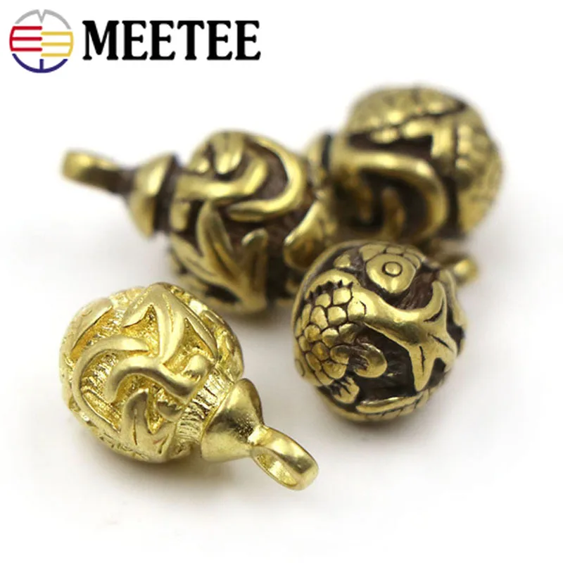 Meetee, 3 шт., Латунный Колокольчик, 12 мм, винтажный колокольчик, чистая медь, пряжка для ключей, домашняя подвеска, колокольчик, украшение для домашних животных, аксессуары для самостоятельного изготовления
