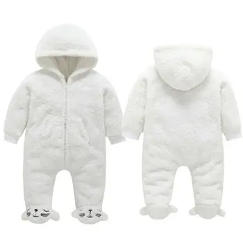 

Newborn Baby Girl Boy Fall Winter Fuzzy Romper Bodysuit Jumpsuit Hoodies Clothes