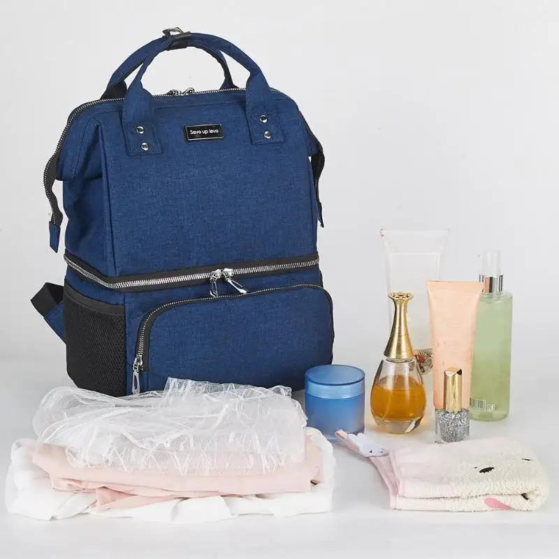 Сумка для подгузников, сумка большой емкости, водонепроницаемый рюкзак для грудных детей, сумка для ухода за ребенком, сухая влажная
