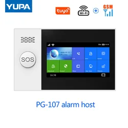 Wireless WIFI GSM Home Burglar Security Alarm System SMS Tuya Smart Life APP Control With 4.3Inch Touch Screen Alarm Kits